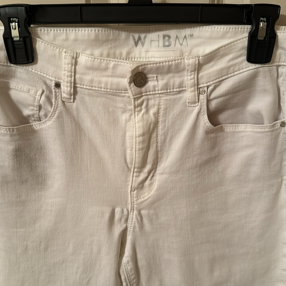 WHBM Women's Slim Crop White Skinny Jeans Size 10 EUC - Picture 2 of 16